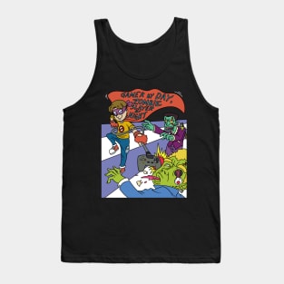 Gamer by day zombie slayer by night - Halloween Gift Tank Top